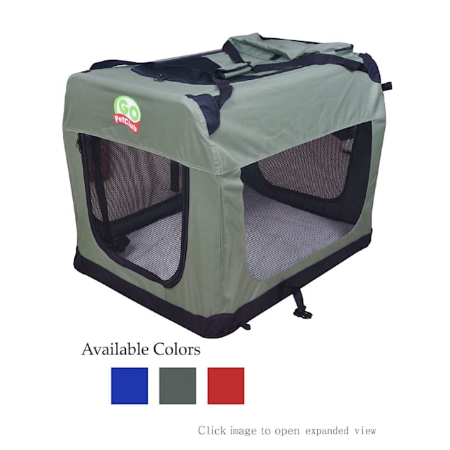 Go Pet Club Portable Soft Green Dog Crate 32