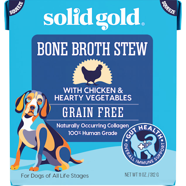 Solid Gold Bone Broth Stew with Chicken & Hearty Vegetables Wet Dog Food, 11 oz. - Carousel image #1