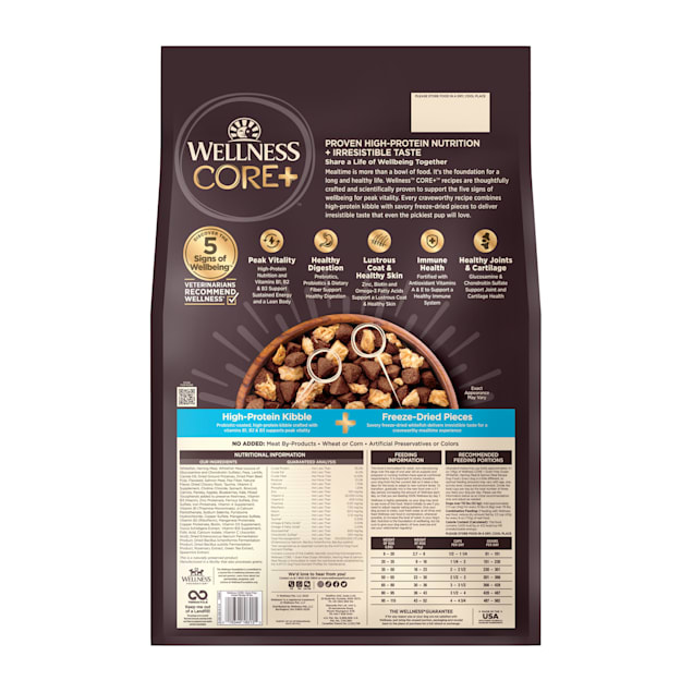 Wellness CORE RawRev Grain Free Ocean Whitefish Herring Meal Salmon Meal Recipe Dry Dog Food 18 lbs. Bag