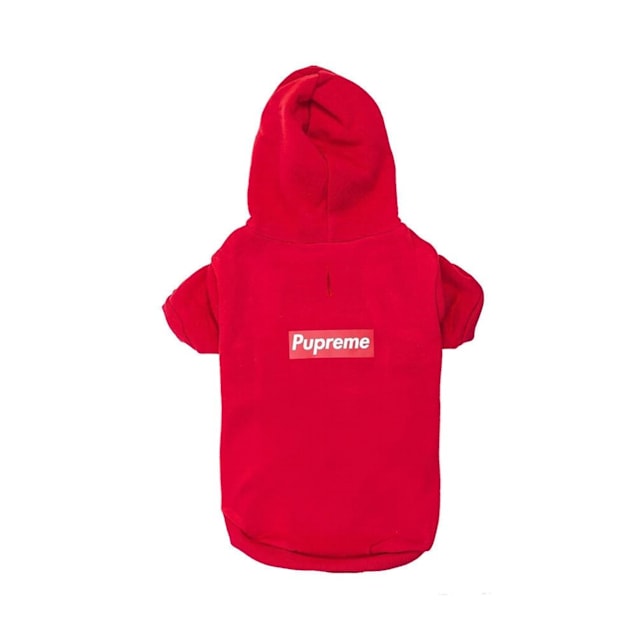 Red supreme hoodie medium box logo