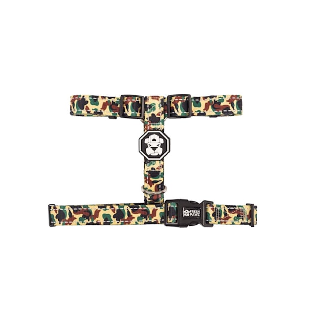 Fresh Pawz The Hype Camo H Dog Harness, Small - Carousel image #1