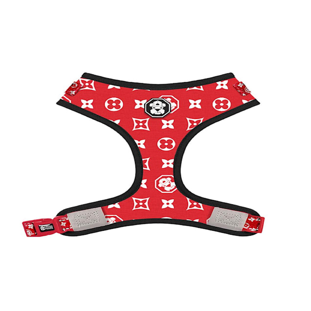 Fresh Pawz The Monogram Hype Adjustable Mesh Dog Harness, X-Large