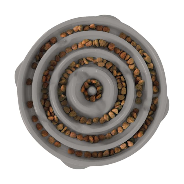 Outward Hound Fun Feeder Drop Gray Cat Bowls, 4 Cups Petco