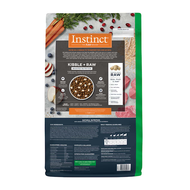 Instinct Raw Boost Whole Grain Real Lamb Oatmeal Recipe Dry Dog Food 20 lb