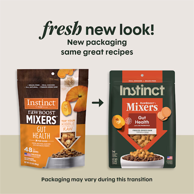 Instinct Freeze Dried Raw Boost Mixers Gut Health Dog Topper, 12.5