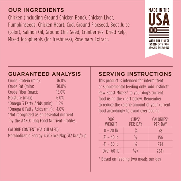 Instinct Freeze Dried Raw Boost Mixers Grain Free Skin Coat