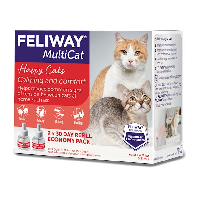 Feliway MultiCat 30 Day Starter Kit Plug-In Diffuser & Refill, 48 mL, Cat