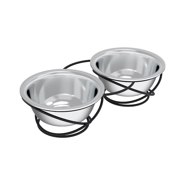 Elevated Dog Bowls Dog Bowl Holder Dog Feeding Station With 2 Stainless  Steel Water Bowls Raised