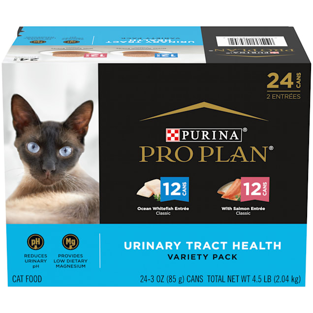 Purina Pro Plan SPECIALIZED Urinary Tract Health Ocean Whitefish & Salmon Variety Pack Wet Cat Food, 3 oz., Count of 24 - Carousel image #1