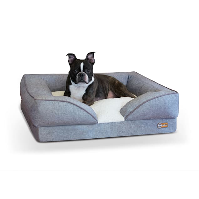 K&H Pillow-Top Orthopedic Lounger Gray Dog Beds, 24" L X 30" W - Carousel image #1