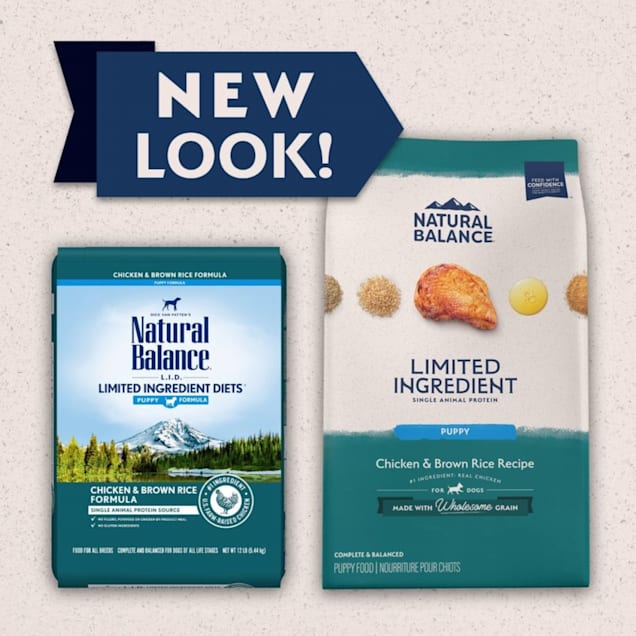Natural Balance Limited Ingredient Puppy Dry Dog Food with Healthy Grains Chicken Brown Rice Recipe 24 lbs