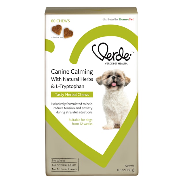 HomeoPet Verde Canine Calming with Natural Herbs & L-Tryptophan Tasty Herbal Chews for Dogs, 0.39 lbs. - Carousel image #1
