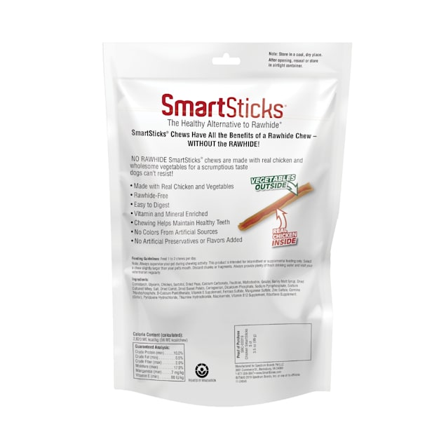 SMARTBONES SmartSticks Peanut Butter Dog Treats, 10 count 