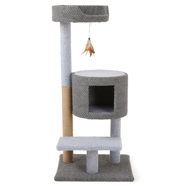 EveryYay Lookout Loft 3-Level Cat Tree with Condo, 19.25" L X 19.25" W X 44" H - Carousel image #1