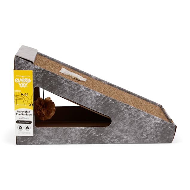 EveryYay Scratchin' the Surface Cardboard Ramp Cat Scratcher in Various Styles, 17.5" L X 9.5" W X 9.5" H - Carousel image #1