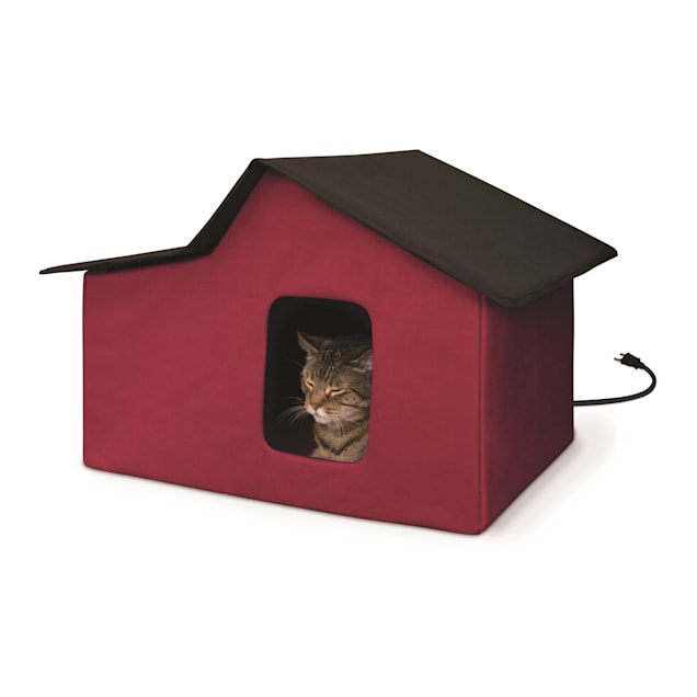 Outdoor heated kitty barn best sale
