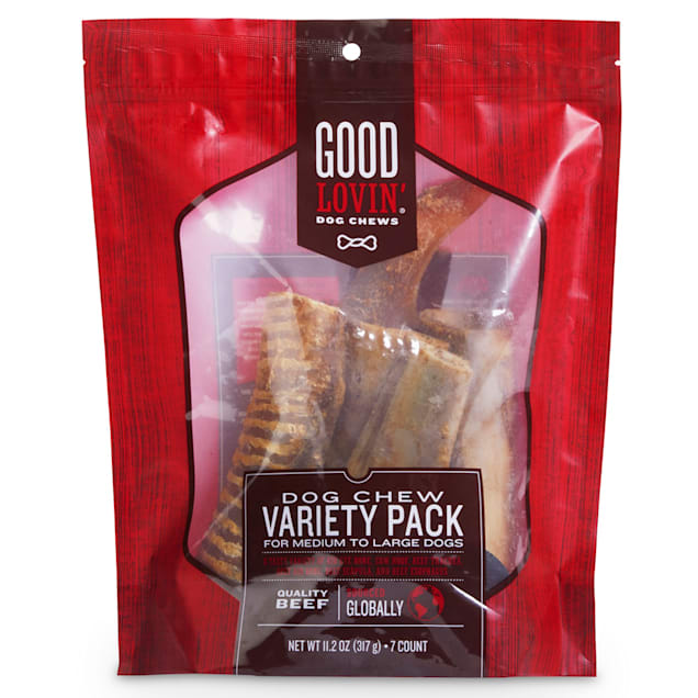 Good Lovin' Dog Chew Variety Pack for Medium & Large Dogs, 11.2 oz., Count of 7 - Carousel image #1