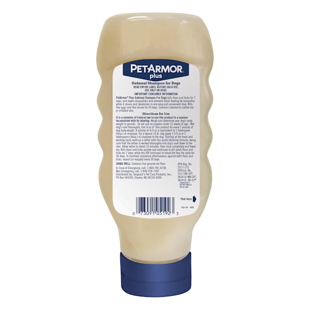 PetArmor Plus Oatmeal Flea Tick Treatment Tropical Breeze Scent
