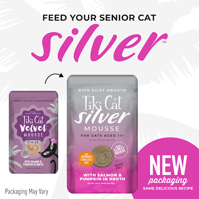 Tiki Cat Velvet Mousse Senior Salmon Wet Food 2.8 oz. Case of 12