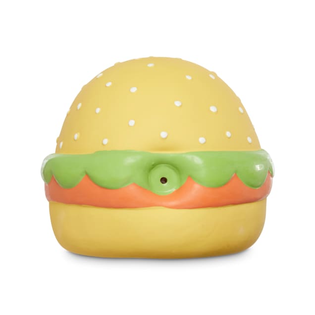 Rubber hamburger dog toy cheap