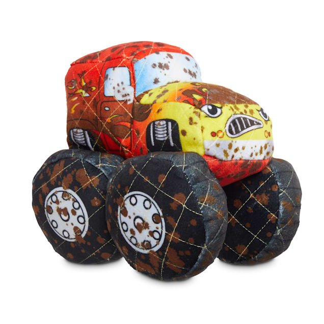 Leaps & Bounds Ruffest & Tuffest Monster Truck Tough Plush Dog Toy with Kevlar Stitching, Medium - Carousel image #1
