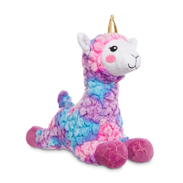 Leaps & Bounds Ruffest & Tuffest Llama-corn Tough Plush Dog Toy with Kevlar Stitching, Large - Carousel image #1