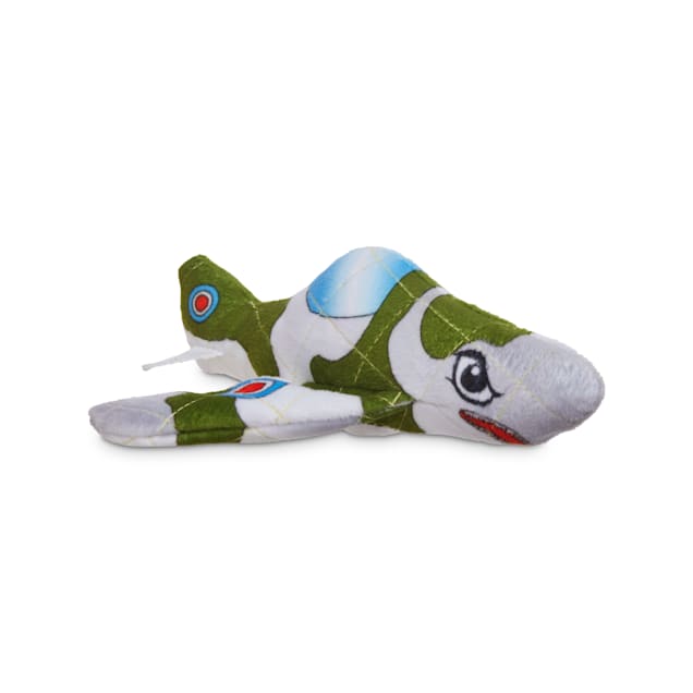 Leaps & Bounds Ruffest & Tuffest Fighter Jet Tough Plush Dog Toy with Kevlar Stitching, X-Small - Carousel image #1