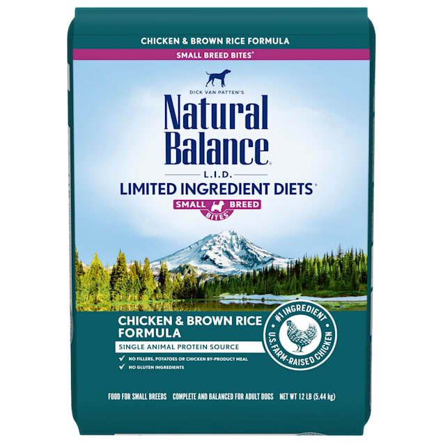 Natural Balance L.I.D. Limited Ingredient Diets Small Breed Bites Chicken & Brown Rice Formula Dry Dog Food, 12 lbs. - Carousel image #1