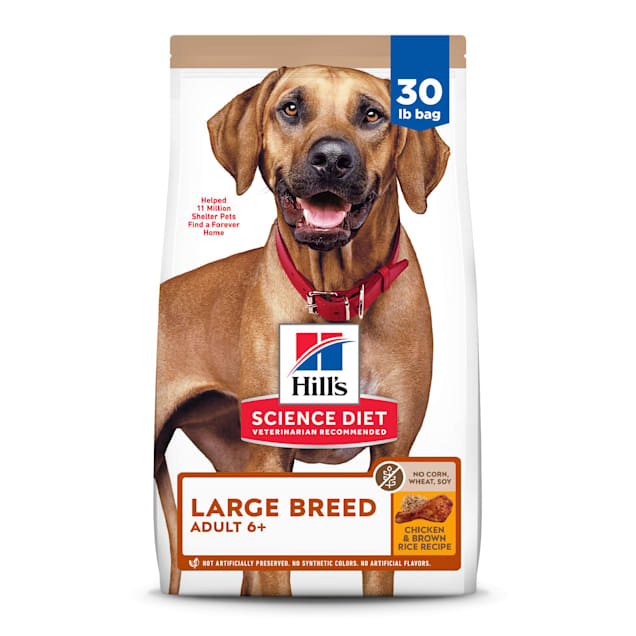 Hill's Science Diet Adult 6+ No Corn, Wheat or Soy Chicken Dry Dog Food, 30 lbs., Bag - Carousel image #1