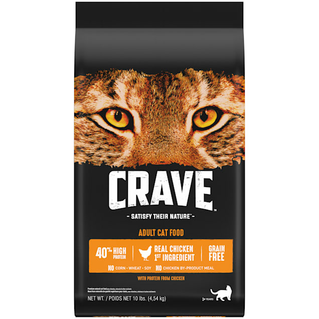 Crave Grain Free Protein Chicken Adult Dry Cat Food, 10 lbs. - Carousel image #1