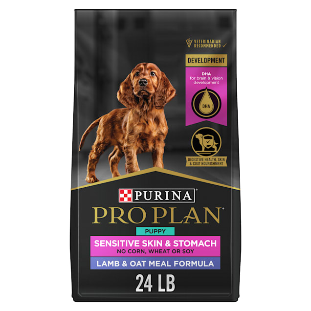 Purina Pro Plan Sensitive Skin & Stomach Lamb & Oat Meal Dry Puppy Food, 24 lbs. - Carousel image #1