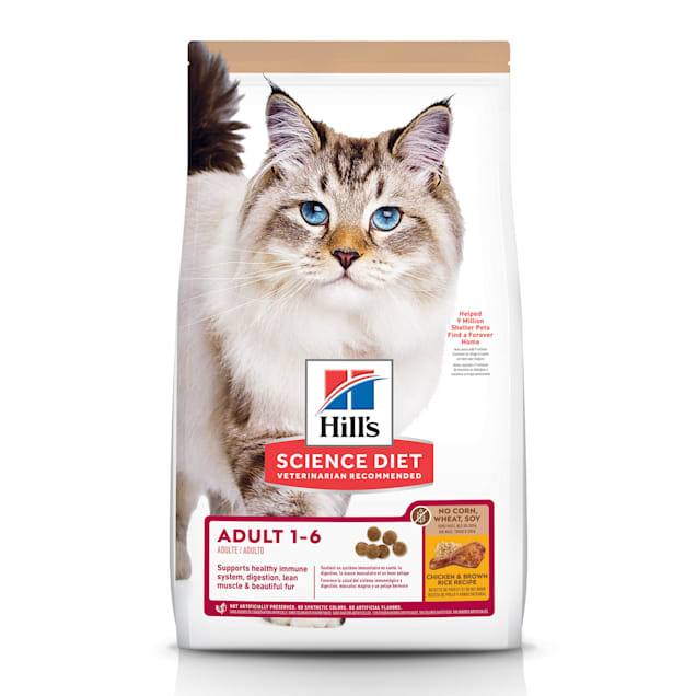 Hill's Science Diet No Corn, Wheat, Soy Chicken Flavor Dry Cat Food, 7 lbs. - Carousel image #1