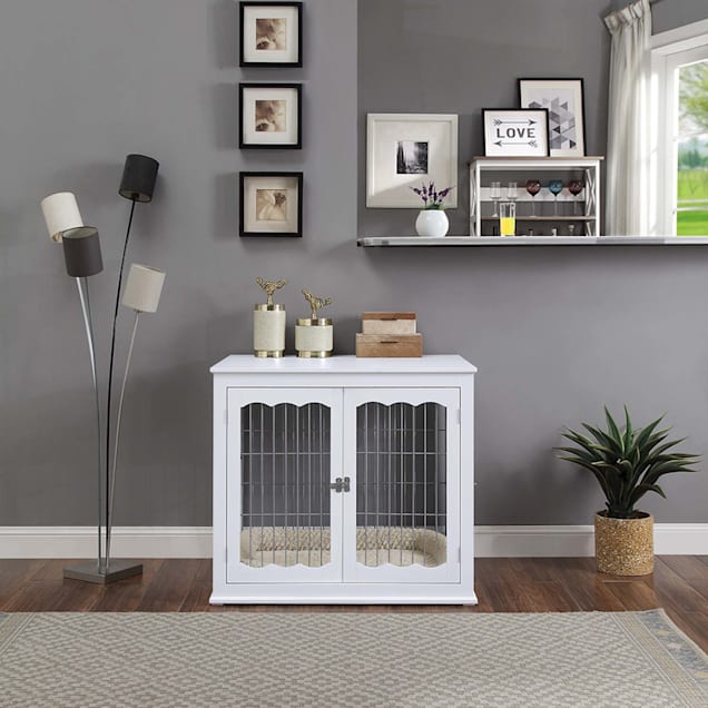 White wire clearance dog crate