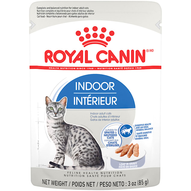 Royal Canin Feline Health Nutrition Indoor Adult Loaf in Gravy Wet Cat Food, 3 oz., Case of 12 - Carousel image #1