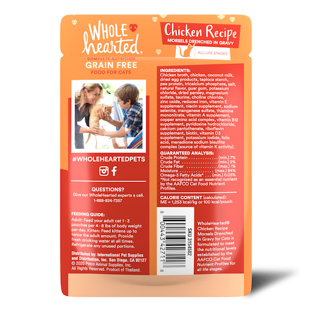 Wholehearted chicken cat food top