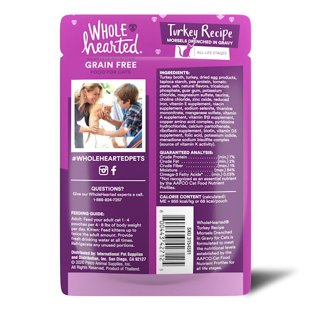 Wholehearted cat on sale food ingredients
