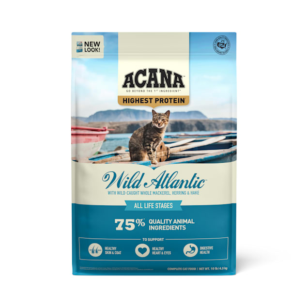 ACANA Grain-Free Wild Atlantic Saltwater Fish with Freeze-Dried Liver Dry  Cat Food, 10 lbs.