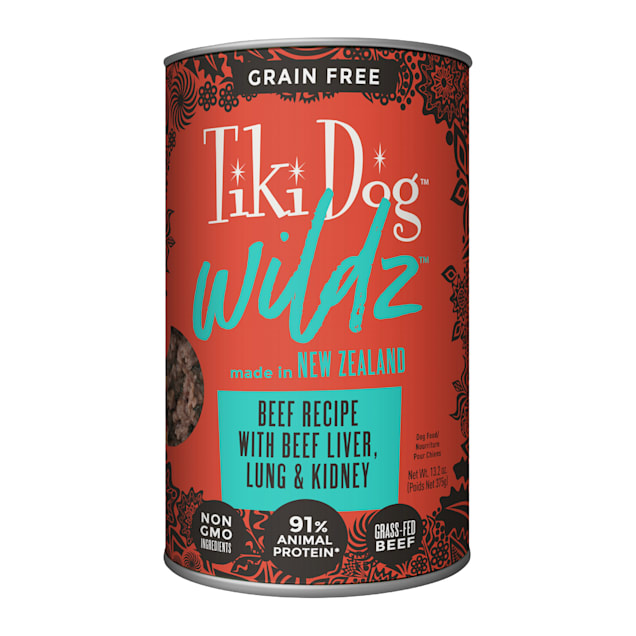 Tiki Dog Wildz Pate Beef Recipe Wet Dog Food, 13.2 oz., Case of 6 - Carousel image #1