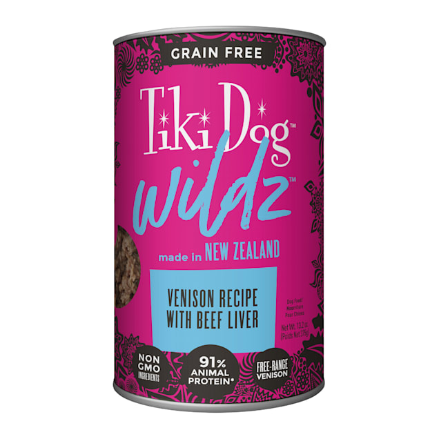 Tiki Dog Wildz Pate Venison Recipe Wet Dog Food, 13.2 oz., Case of 6 - Carousel image #1