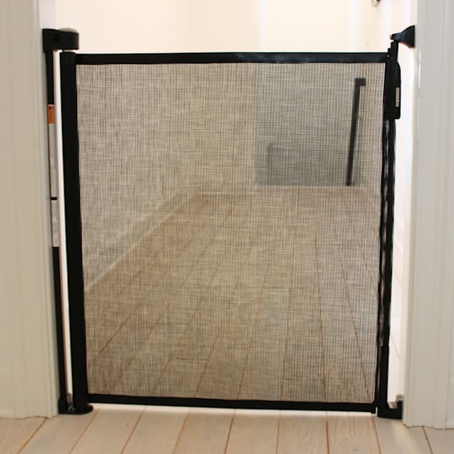 Cardinal Gates Black Retractable Dog Gate 55