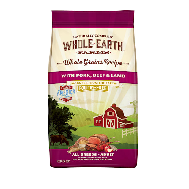 Whole Earth Farms Whole Grains Recipe with Pork, Beef & Lamb Dry Dog Food, 25 lbs. - Carousel image #1