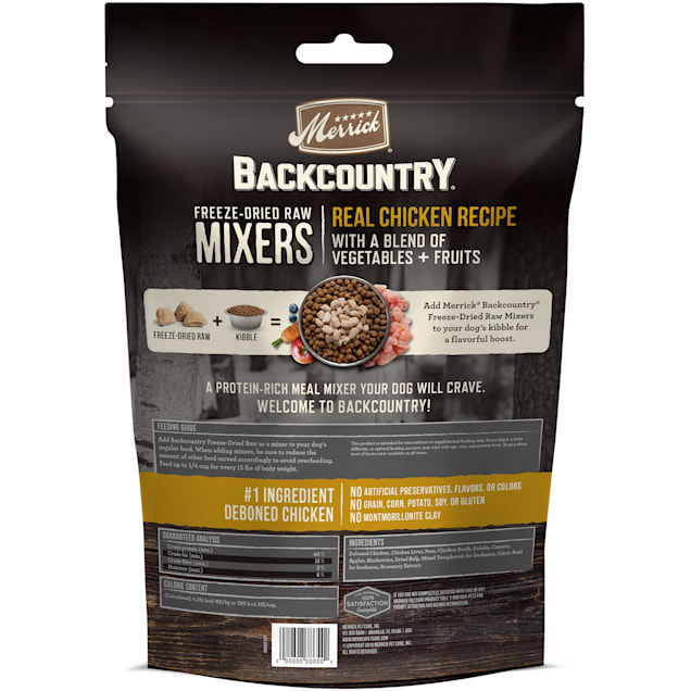 Merrick Backcountry Freeze Dried Mixers Real Chicken Recipe Raw