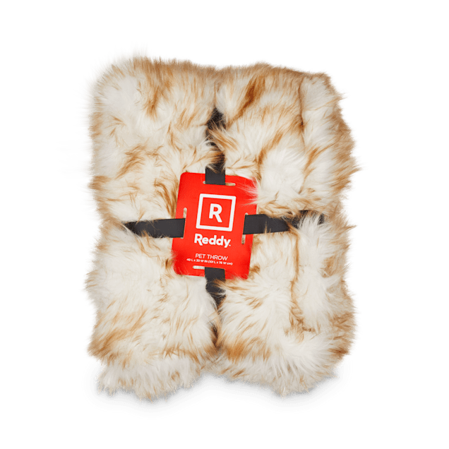 Reddy Brown Faux Fur Fleece Pet Throw 30