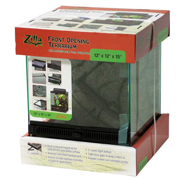 Zilla Front Opening Terrarium, 12 L X 12 W X 15 H