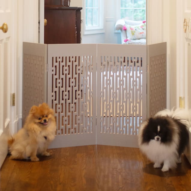 Decorative store pet gate