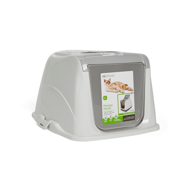 So Phresh White Flip Top Cat Litter Box Hood 19.7 L x 15.3 W x 10.5 H Large