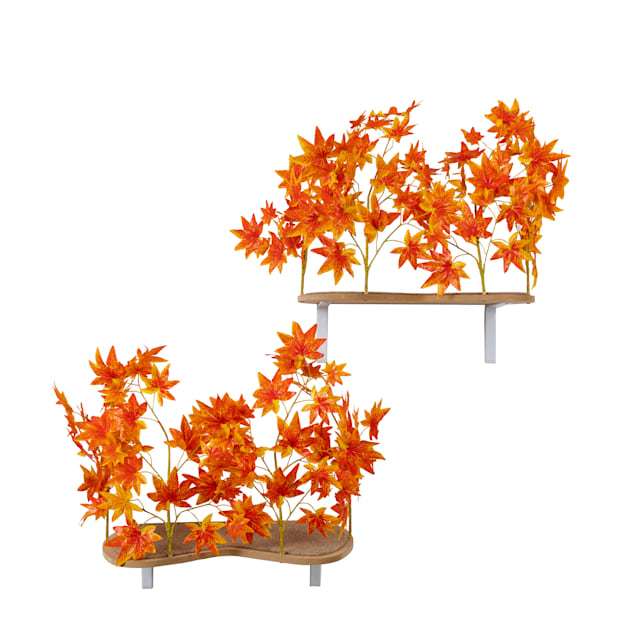 On2Pets Fall Curved Cat Canopy Shelves, 16" H, Set of 2 - Carousel image #1