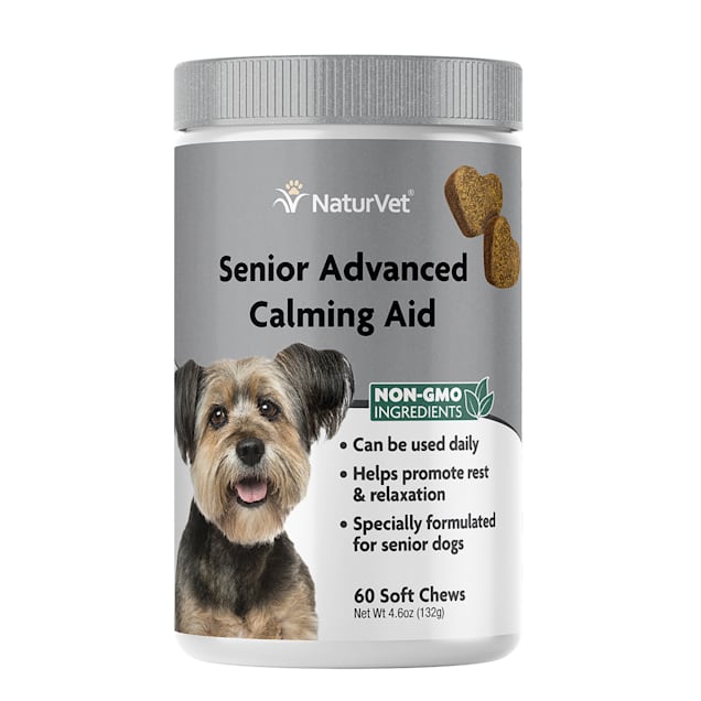 NaturVet Senior Advanced Calming Aid Dog Soft Chew, Count of 60 - Carousel image #1