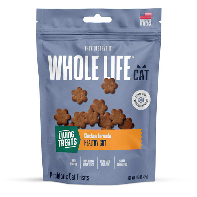 Whole Life Pet Living Treats Probiotics Chicken Recipe Cat Treats 1.5 oz