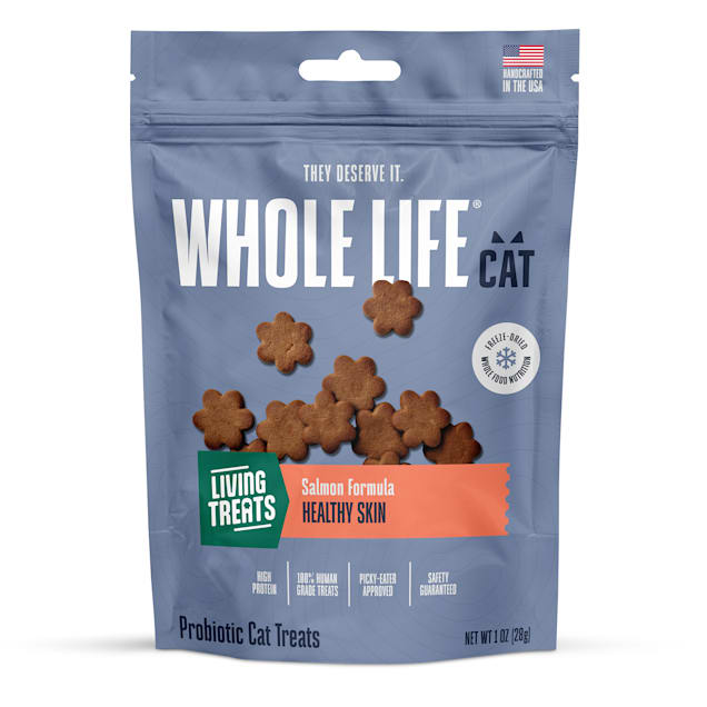 Whole Life Pet Living Treats Probiotics Salmon Recipe Cat Treats, 1 oz. - Carousel image #1